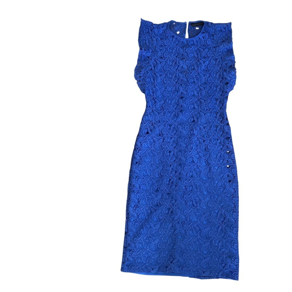 Zara Cobalt Lace Sheath Dress - Picture 10 of 15